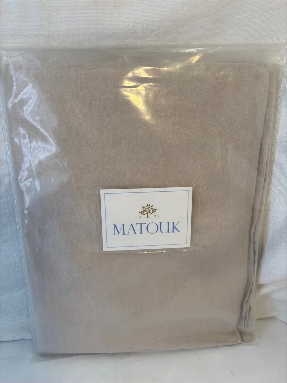 Matouk Porto King Linen Oat Sham